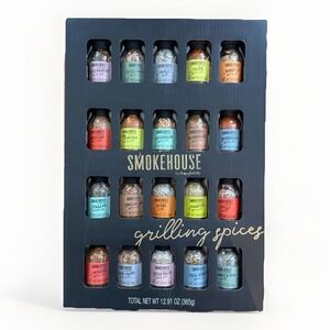 Smokehouse Grilling Spices Gift Set 20 Mini Jars Boxed Gourmet Rubs BBQ NEW